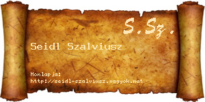 Seidl Szalviusz névjegykártya
